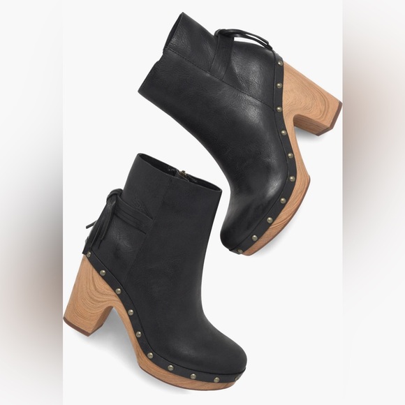 Kork-Ease Dianna Block Heel Platform Bootie in Black Size 7 - Picture 2 of 15